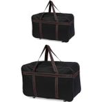 Tekerlekli Katlanabilir Hurç Çanta 2 'Li Valiz & Bavul Seyahat,Taşınma Seti (70 Cm, 80 Cm) - 00-Siyah