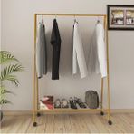Tekerlekli Oval Askılık Ayaklı Askılık Konfeksiyon Butik Askılık - Altın