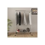 Tekerlekli Oval Askılık Ayaklı Askılık Konfeksiyon Butik Askılık - Krom