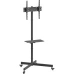 Tekerlekli Tv Standı 32-55 Inç | Ekonomik Seri | Yükseklik Ayarlı | Raflı | 35 Kg Kapasiteli