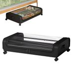 Tekerlekli Yatak Altı Saklama Kovaları 80 cm x 43,9 cm x 16,0 cm Giysiler için Dayanıklı Saklama Torbaları Oyuncaklar ve Ayakkabılar Kolay Erişim için Güçlendirilmiş Kollar Yerden Tasarruf Nizasyon.