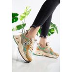 Tekin Shoes Kalın Taban Spor Ayakkabı - Bej - Yeşil
