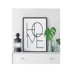 Tekin Store Ahşap Tablo 1 Adet Home Yazılı Ahşap Mdf Çerçeve Görünümlü Mdf Tablo