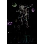 Tekin Store Astronotun Uzayda Dansı Çocuk Bebek Odası Yapışkanlı Duvar Kağıdı Aksesuarları Süsü Duvar Sticker
