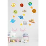 Tekin Store Sevimli Gezegenler Çocuk Odası Duvar Kağıdı Aksesuarları Süsü Duvar Sticker 70X70 Cm