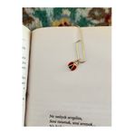 TekinAksesuar15 Uğur Böcekli Metal Kitap Ayracı | Şık Tasarım Bookmark | Hediye Kutulu Minimal Kitap Ayraç