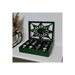Tekir Store evinizi güzelleştirin Ahşap 12 Bölmeli Saat Kutusu Dekoratif Yeşil Saat Aksesuar Saklama Kutusu Organizer