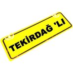 TEKİRDAG 'LI Yazılı Sarı Dekor Plaka Sök Tak Pratik yeni nesil
