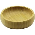 Tekli - Mini=8.5cm Ahşap Bambu Çerezlik - Lokumluk Kase (4887)