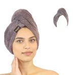 Tekli Paket Mikrofiber Saç Havlusu (Gri)