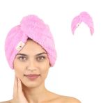 Tekli Paket Mikrofiber Saç Havlusu(Pembe)