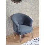 Tekli Teddy Krom Kaplama Telli Ayak Çay Seti Koltuk Tekli Berjer , Balkon, Salon, Ofis Fume Renk 40,5 Boyut/Ebat