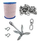 Tekne Çapa Seti. 1,5 Kg. Tekne Ve Bot Çapası. Kombine Hazır Set