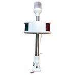 TEKNE İÇİN IŞIKLI KOMBİNE BAYRAK DİREĞİ 40 CM AMPÜL 12V LED