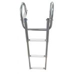 TEKNE MERDİVENİ KATLANABİLİR TELESKOPİK MERDİVEN 3 KROM TUTAMAKLI 92CM