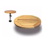 TEKNE VE KARAVAN İÇİN İROKO AHŞAP MASA TABLASI ÇAP 60CM