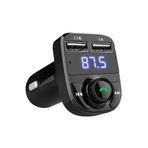 TEKNETSTORE Araç Bluetooth Fm Transmitter Cihazı Araba Mp3 Çalar Oto Çakmaklık Şarj Aleti Müzik Kiti