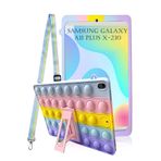 TEKNETSTORE Galaxy Tab A11 Plus 11inç Sm-x230 Uyumlu Popit Çocuk Kılıfı Askılı Standlı Eğlenceli Karakterli
