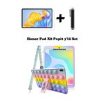 TEKNETSTORE Honor Pad X8 10.1 Inç Uyumlu Kılıf Popit Standlı Kılıf Askılı Silikon Eğlenceli 3'lü Set