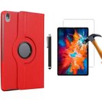 TEKNETSTORE Lenovo Tab M10 TB328FU Tablet ZAAE0012TR Unisoc T610 Uyumlu 360 Dönen Tablet Kılıfı 3 Lü Set - Kırmızı