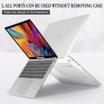 TEKNETSTORE Macbook Air 13 A1932 2018 A2179 2020 Uyumlu Kristal Kapak Koruma Kılıf Tam Uyumlu - Şeffaf - RENK