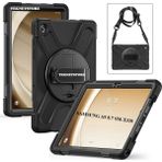 TEKNETSTORE Samsung Galaxy Tab A9 8.7 Inç Tablet Kılıfı Defender Askılı Tank Silikon Yüksek Koruma SM-X110 - Siyah