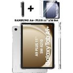 TEKNETSTORE Samsung Galaxy Tab A9 Plus 11 Inç Tablet Kılıfı Silikon Ekran Koruyucu Dokunmatik Kalem Seti