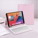 TEKNETSTORE Samsung Galaxy Tab S6 Lite P610/P613 Tablet Uyumlu Bluetooth Klavyeli Kılıf (Türkçe Klavye) - Rose Gold