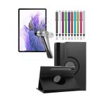 TEKNETSTORE Samsung Galaxy Tab S7 FE ile Uyumlu Tablet Kılıfı, SM-T737/T736/T733/T730, 12.4 İnç, Siyah, 3lü Set