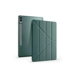 TEKNETSTORE Samsung Galaxy Tab S7 FE, S8 Plus ile Uyumlu T970, X800, T733, T737, T736 12.4 inç Kalem Bölmeli Kılıf, Koyu Yeşil