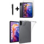 TEKNETSTORE Xiaomi Redmi Pad 2 11 İnç ile Uyumlu Tablet Kılıfı, Silikon Ekran Koruyucu, Dokunmatik Kalem Seti, Şeffaf