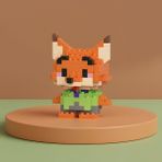 Teknik Durak Nick Wilde Tilki Mikro Blok LEGO Seti - Zootropolis 3D Puzzle Figür - Eğitici Hobi Oyuncak