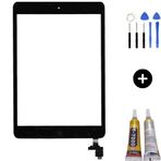 Teknik Evim iPad Mini 2 A1489-A1490-A1491 Uyumlu A Kalite Home Tuşlu Dokunmatik Siyah + Montaj Seti