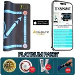 Teknik Mat PLATINUM Pro 160 Futbol Eğitim Videosu Ömür Boyu - Futbol Topu- Futbol Matı ve Kaydırmaz Çorap Dahil - Mavi - Siyah
