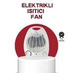 tekno 2000W Taşınabilir Elektrikli Fanlı Isıtıcı – Hızlı Isınma, Kompakt Boy 2026