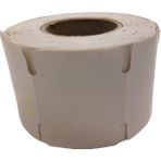 TEKNO 38 mm * 50 mm Beyaz - Çentikli, Karton Raf Etiketi 500 Adet / 10 Rulo
