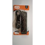 Tekno Akım Korumalı Anahtarlı Kablolu Üçlü Grup Priz Siyah 1.5 Metre 3500W