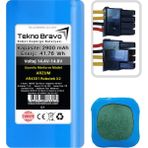 Tekno Bravo (Arzum AR4301 Robotek X2 Uyumlu) 2900MAH 41,76WH Robot Süpürge Yedek Bataryası