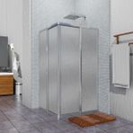 Tekno Duş Sistemleri Gümüş Kare Plastik Mika Duşakabin 110X110 H:180 - 110X110CM