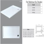 Tekno Duşakabin Dikdörtgen Flat H:5 cm Duş Teknesi