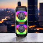 Tekno Gökhan D19 Rgb Işıklı Wireless Tws Taşınabilir Bluetooth Hoparlör - Siyah