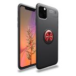 Tekno Grup Apple Iphone 11 Ultra Korumalı Yüzüklü Manyetik Ravel Siyah Kırmızı Cam Ekran Koruyucu