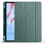 Tekno Grup Huawei Honor Pad X8 Pro 11.5' Kılıf Zore Tri Folding Kalem Bölmeli Standlı Kılıf-Koyu Yeşil