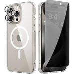 Tekno Grup Iphone 15 Pro Max Şeffaf Mika Magsafe Kılıf + Antistatik Hayalet Ekran Koruyucu + Kamera Koruyucu Lacivert