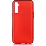 Tekno Grup Realme 6 Mat Premium Cam Ekran Koruyucu Kırmızı Silikon Cep Telefonu Kılıf