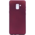 Tekno Grup Samsung Galaxy A8 Plus Mat Premium Bordo Silikon Kılıf