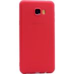 Tekno Grup Samsung Galaxy C7 Mat Premium Kırmızı Silikon Kılıf