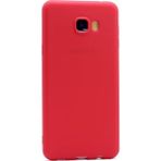 Tekno Grup Samsung Galaxy C7 Pro Mat Premium Kırmızı Silikon Kılıf