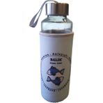 Tekno İstanbul Mavi Balık Burcu Kılıflı Cam Matara 400ML