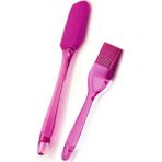 Tekno İstanbul Silikon Fırça Spatula Seti 2 Parça - Pembe